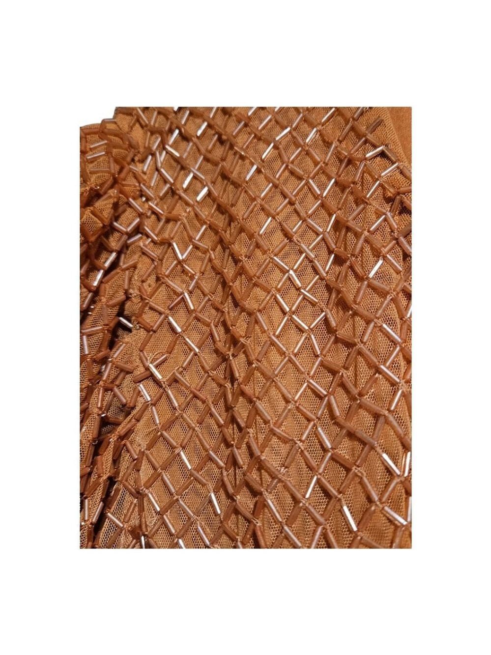 Mac Duggal Copper Beaded Midi Dress Plus Size 20 - Picture 10 of 12